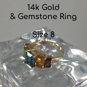 14K Gold & Gemstone Ring